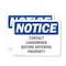 Signmission Contact Landowner Before Entering Property OSHA Notice Sign, Vinyl Decal, 14in W x 10in L, 2PK OS-2PACK-NS-D-1014-L-10799 - alternate 1